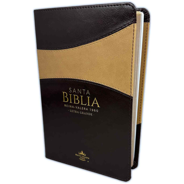 Biblia RVR1960 Manual Letra Grande Café Y Beige