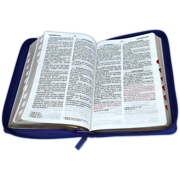 Biblia RVR1960 Clásica bitono lila morado manual índice cierre 12.5pt 065PJR - Image 2