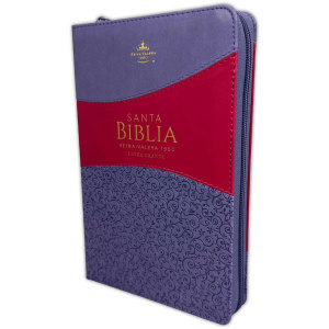 Biblia RVR1960 Clásica bitono lila morado manual índice cierre 12.5pt 065PJR