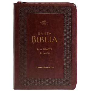 Biblia RVR1960 Tradicional marron embossed geom índie cierre 15pt 085PJR