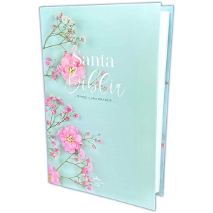 Biblia RVR1960 Flex Cover Flores Turquesa