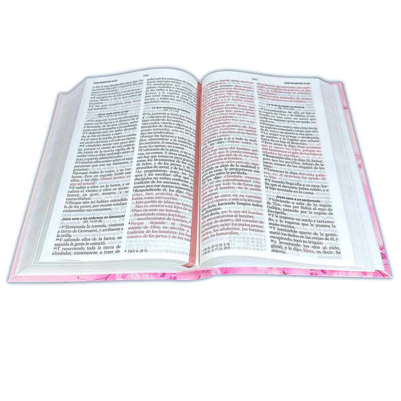 Biblia RVR1960 Mujer Tapa Flex Rosa Floral 12.5pt 062PJR - Image 2