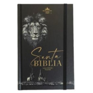 Biblia RVR1960 Tapa Dura Con Elástico León Manual 12.5pt 063PJR