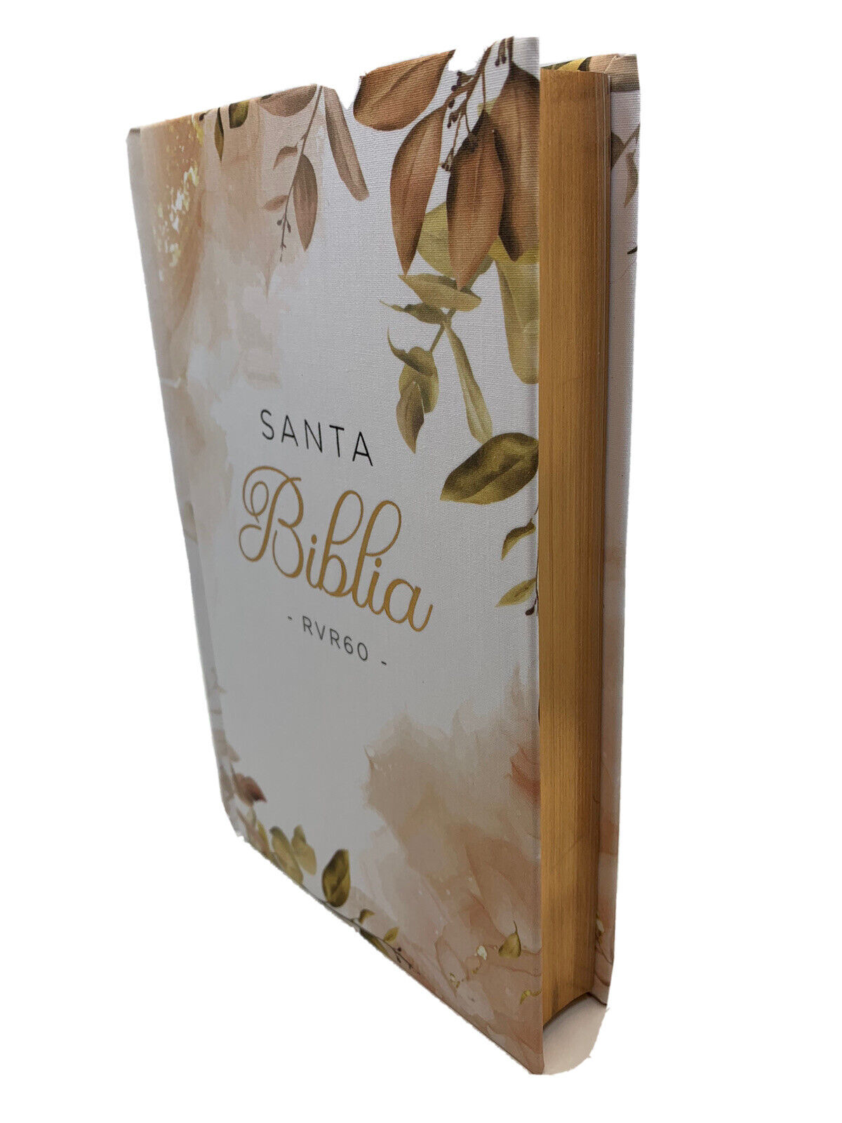 Biblia RVR1960 tapa dura flores dorado grande 12pt - Image 2