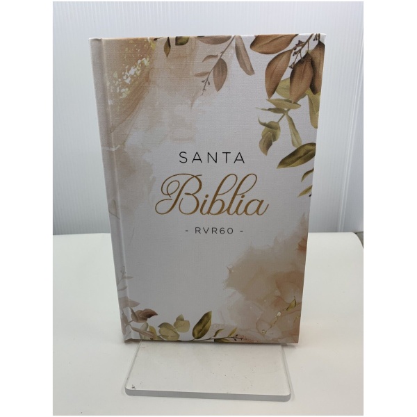 Biblia RVR1960 tapa dura flores dorado grande 12pt