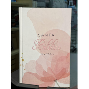 Biblia RVR1960 Letra Grande Tela Flor Rosa Indice