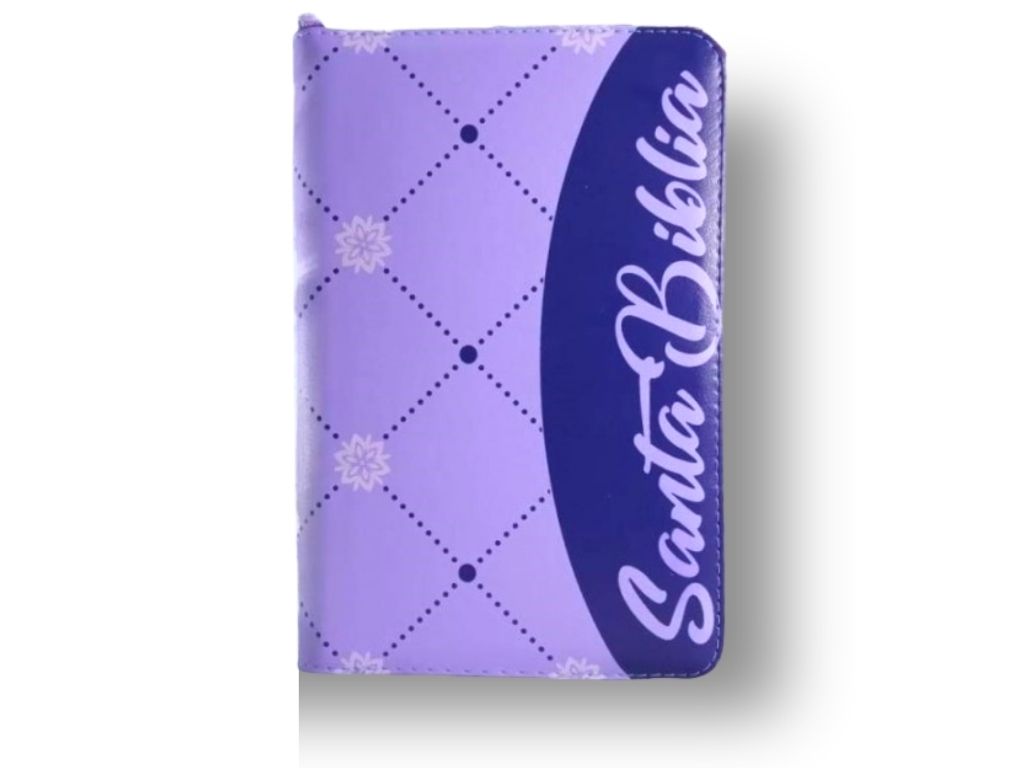Biblia 12 pt Cierre RV1960 manual im piel lila canto morado