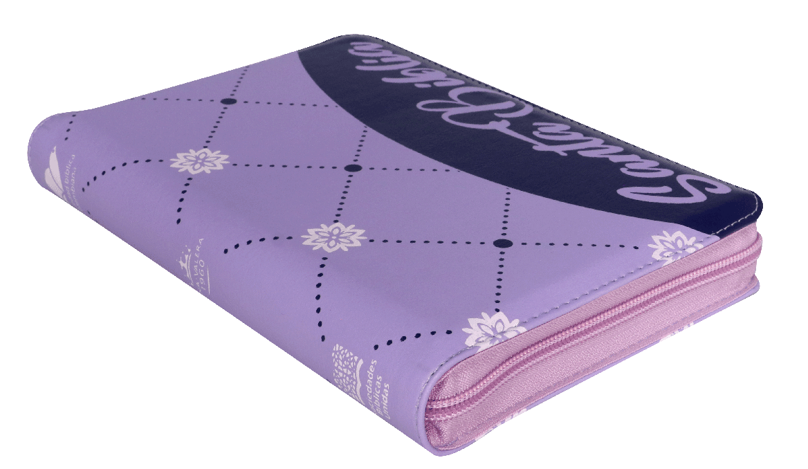 Biblia 12 pt Cierre RV1960 manual im piel lila canto morado