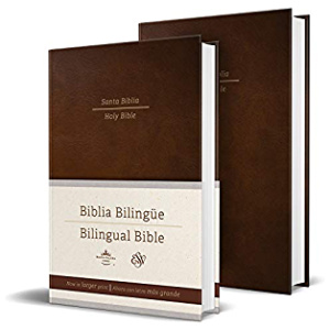 Biblia Bilingüe RVR 1960 ESV Letra Grande Tapa Dura Marrón