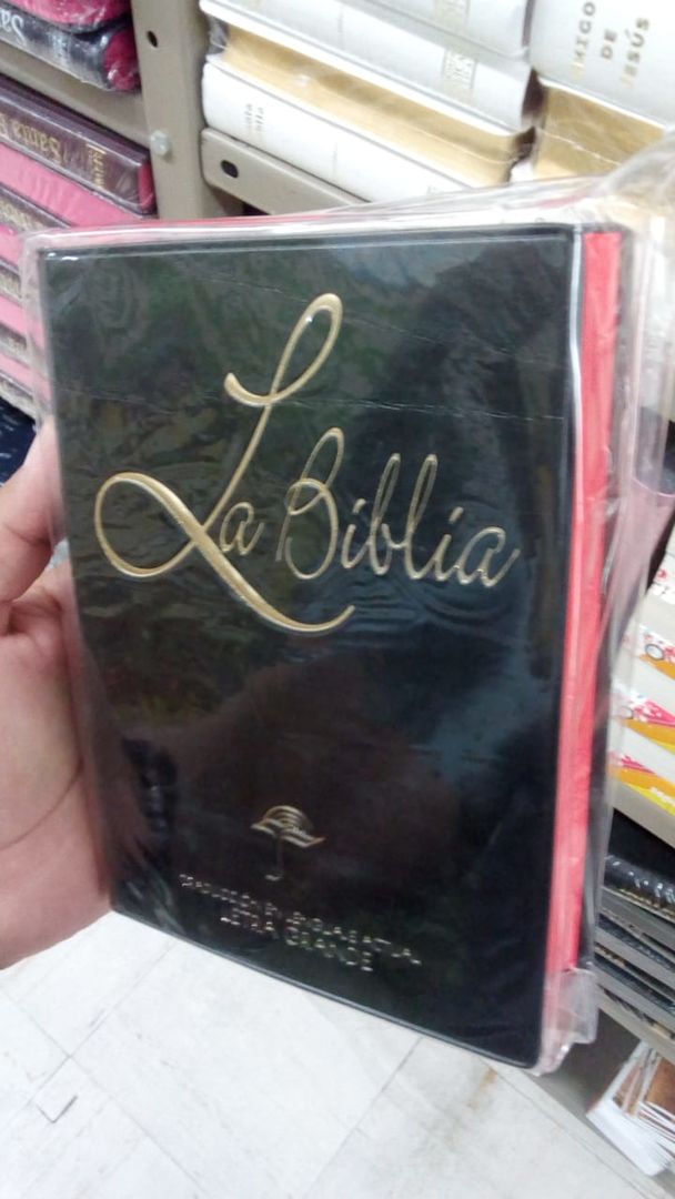 Biblia Chica Letra Grande Vinil Negro TLA