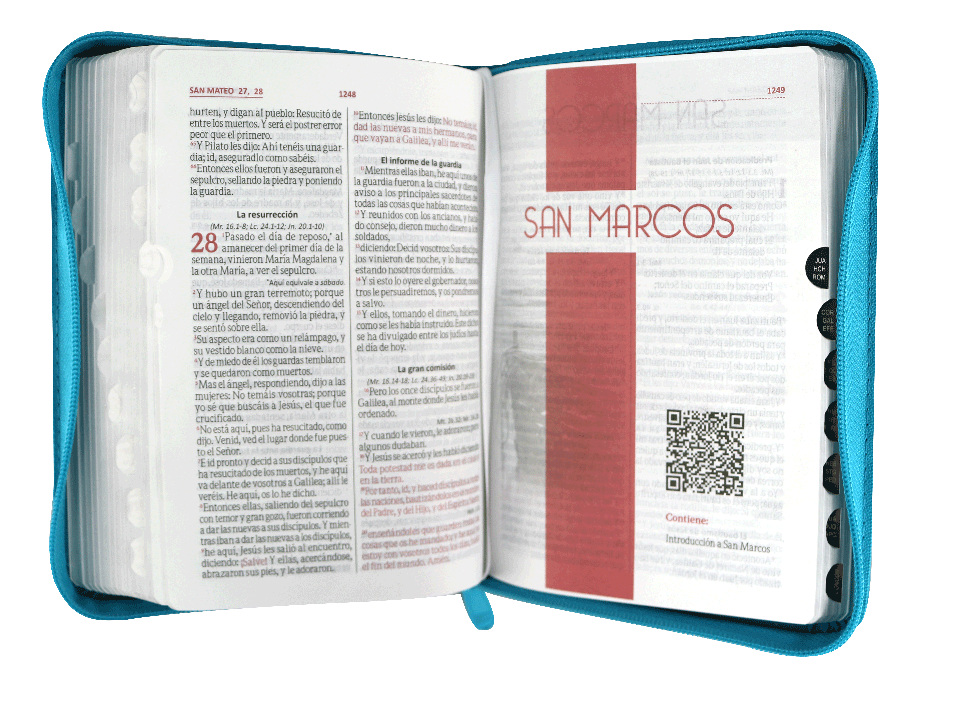 Biblia Color Azul Amarillo RVR 1960 RVR045cZTILM PJR