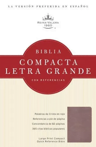 Biblia Compacta Con Referencias Rvr1960, Cristal Rosa