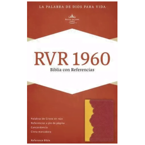 Biblia Con Referencias Rvr1960, Ámbar/rojo, Imitación Piel