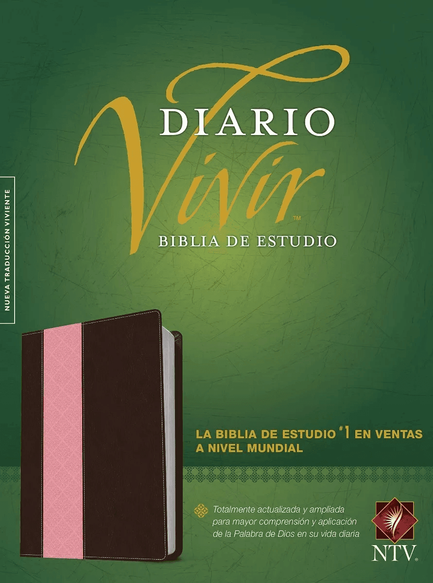 Biblia De Estudio Del Diario Vivir Ntv , Sentipiel Rosa/cafe