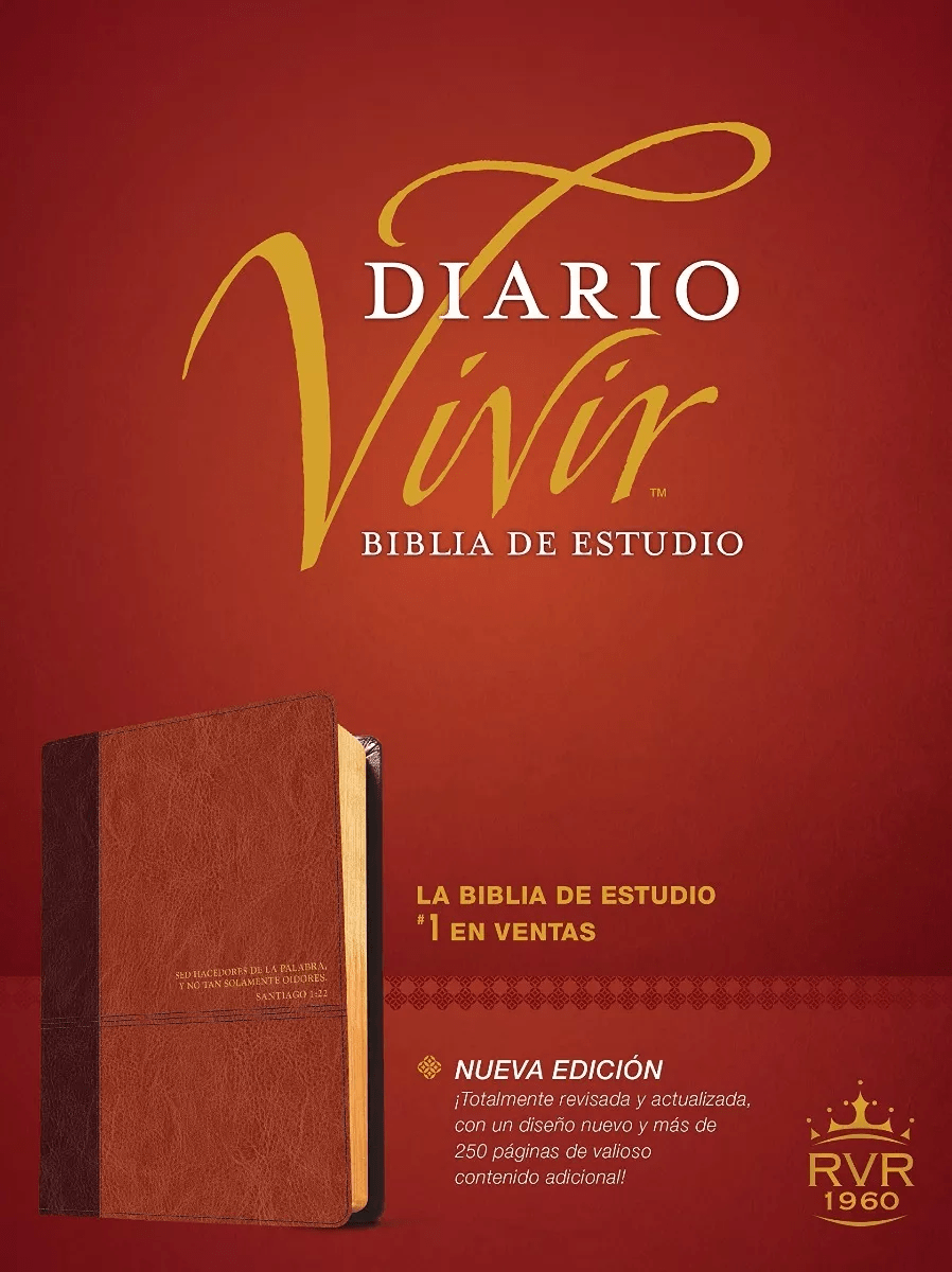 Biblia De Estudio Del Diario Vivir Rvr60, Café (im. Piel)
