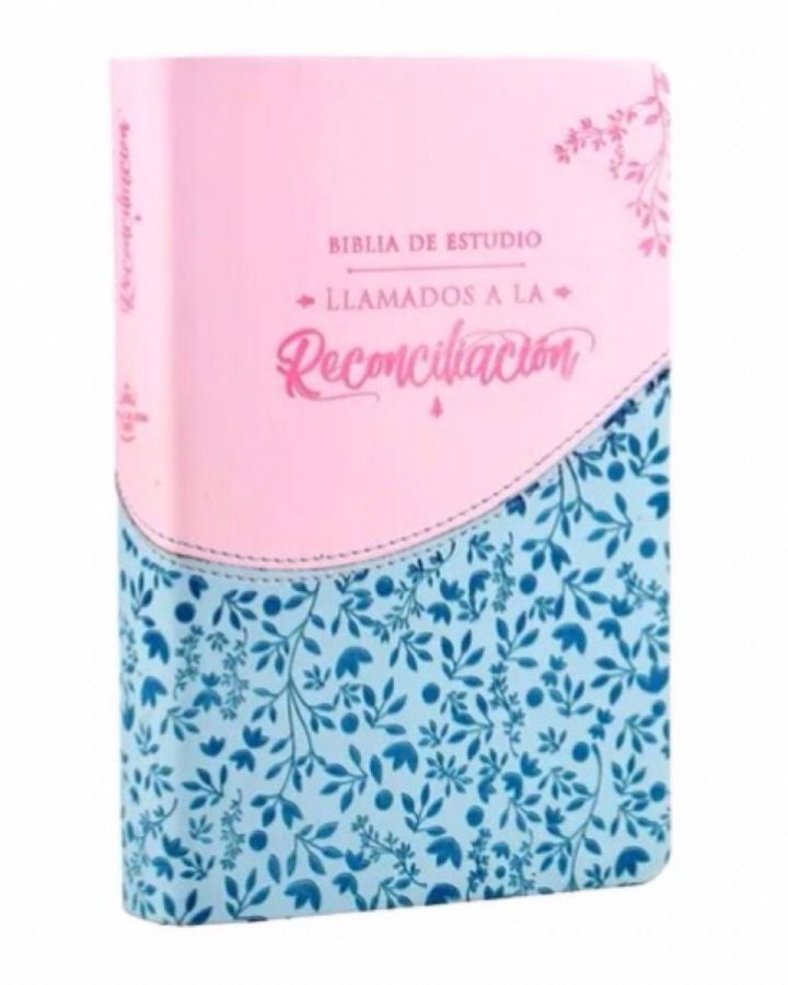 Biblia de Estudio Llamados a la Reconciliación RV1960 im piel rosa floral índice