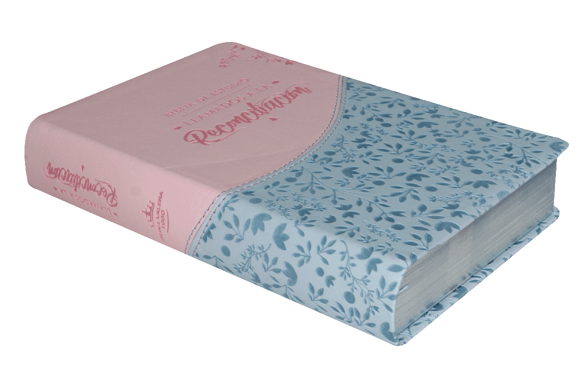 Biblia de Estudio Llamados a la Reconciliación RV1960 im piel rosa floral índice