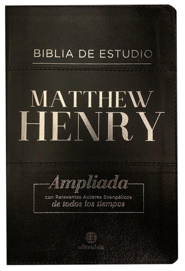 Biblia De Estudio Matthew Henry Piel Negra índice