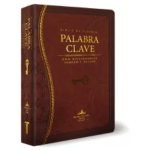 Biblia de Estudio Palabra Clave Piel Especial marrón