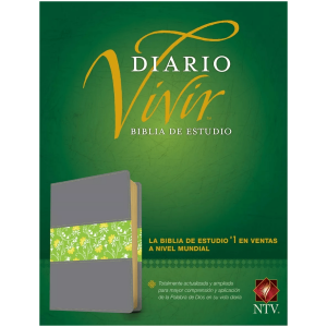 Biblia Edición Estudio Diario Vivir Ntv Imit Piel Gris/verde
