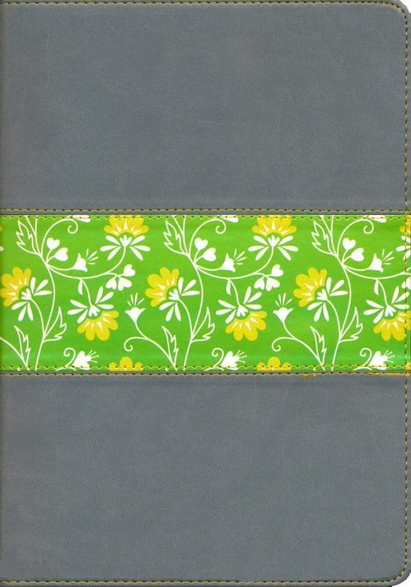 Biblia Edición Estudio Diario Vivir Ntv Imit Piel Gris/verde