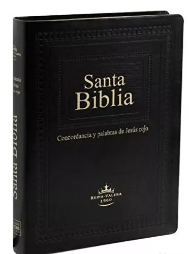 Biblia Grande Letra Gigante Rvr1960 Imitación Negro Lujo