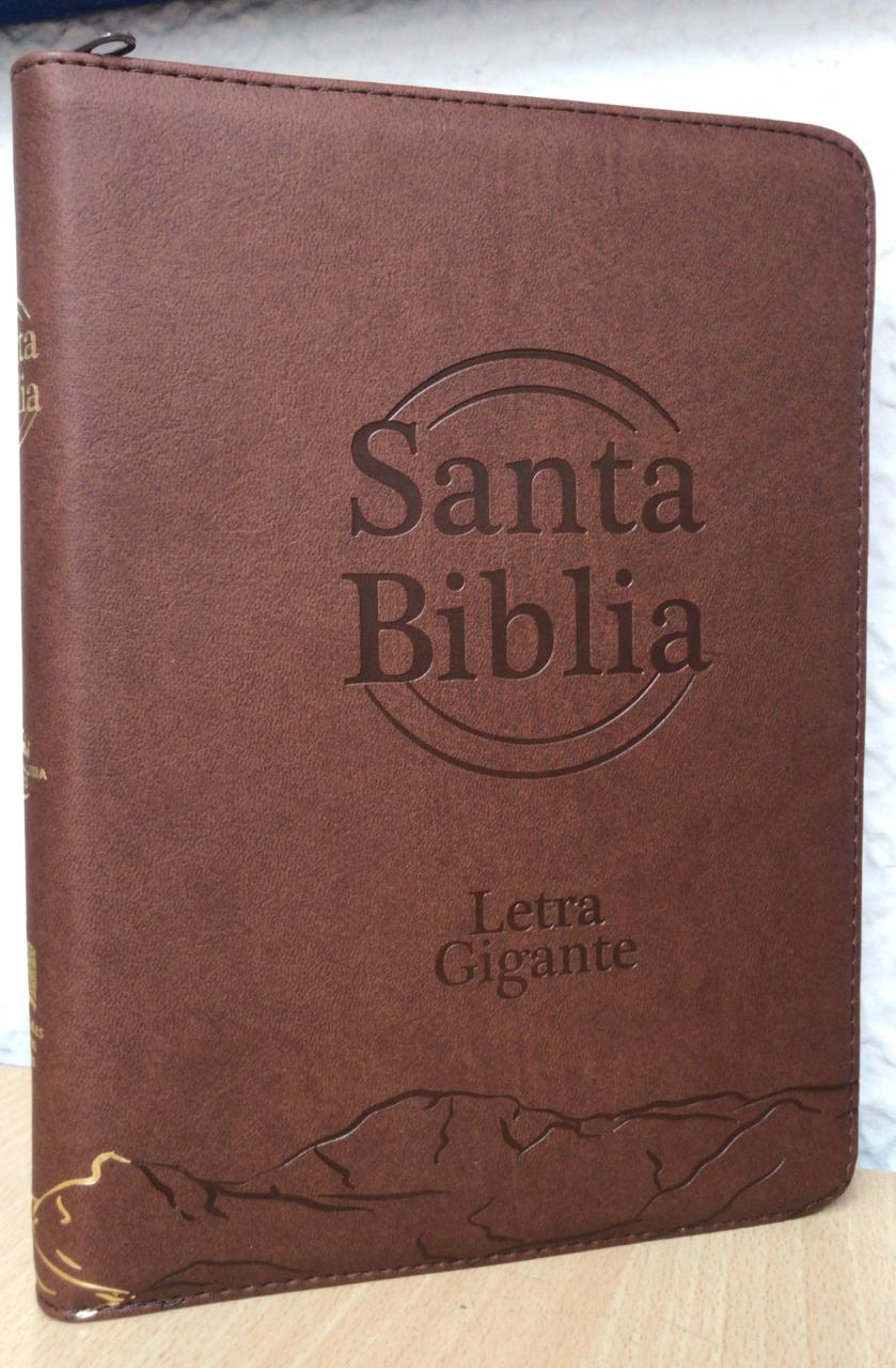 Biblia Letra Gigante Cierre RV1960 café montañas