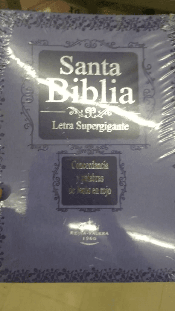 Biblia Letra Supergigante, Rvr1960, Color Lila, Con Índice