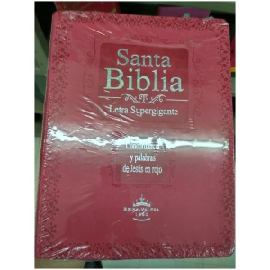 Biblia Letra Supergigante Rvr1960 Rosa Con Índice