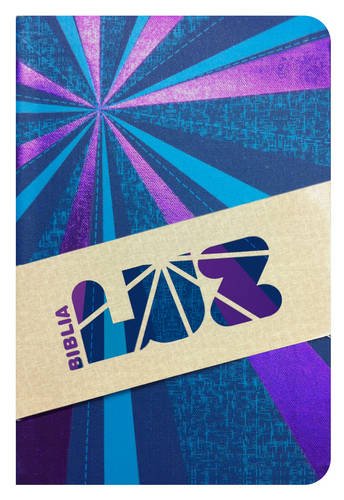 Biblia Luz Rayos Rvc Imitacion Piel Compacta Color Azul Y Morado