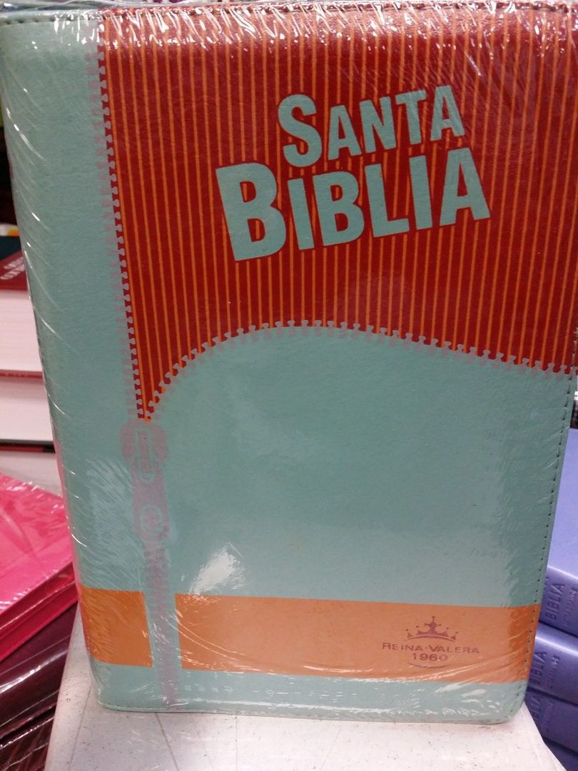 Biblia mediana económica verde lt grande cierre RVR065cZLGP