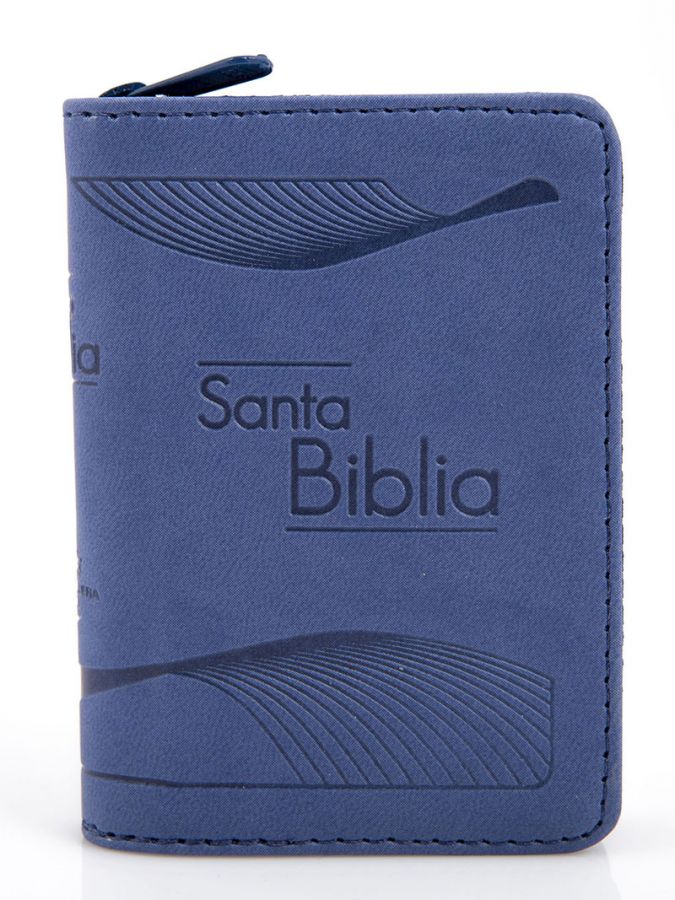 Biblia Mini Bolsillo con Cierre RV1960 azul