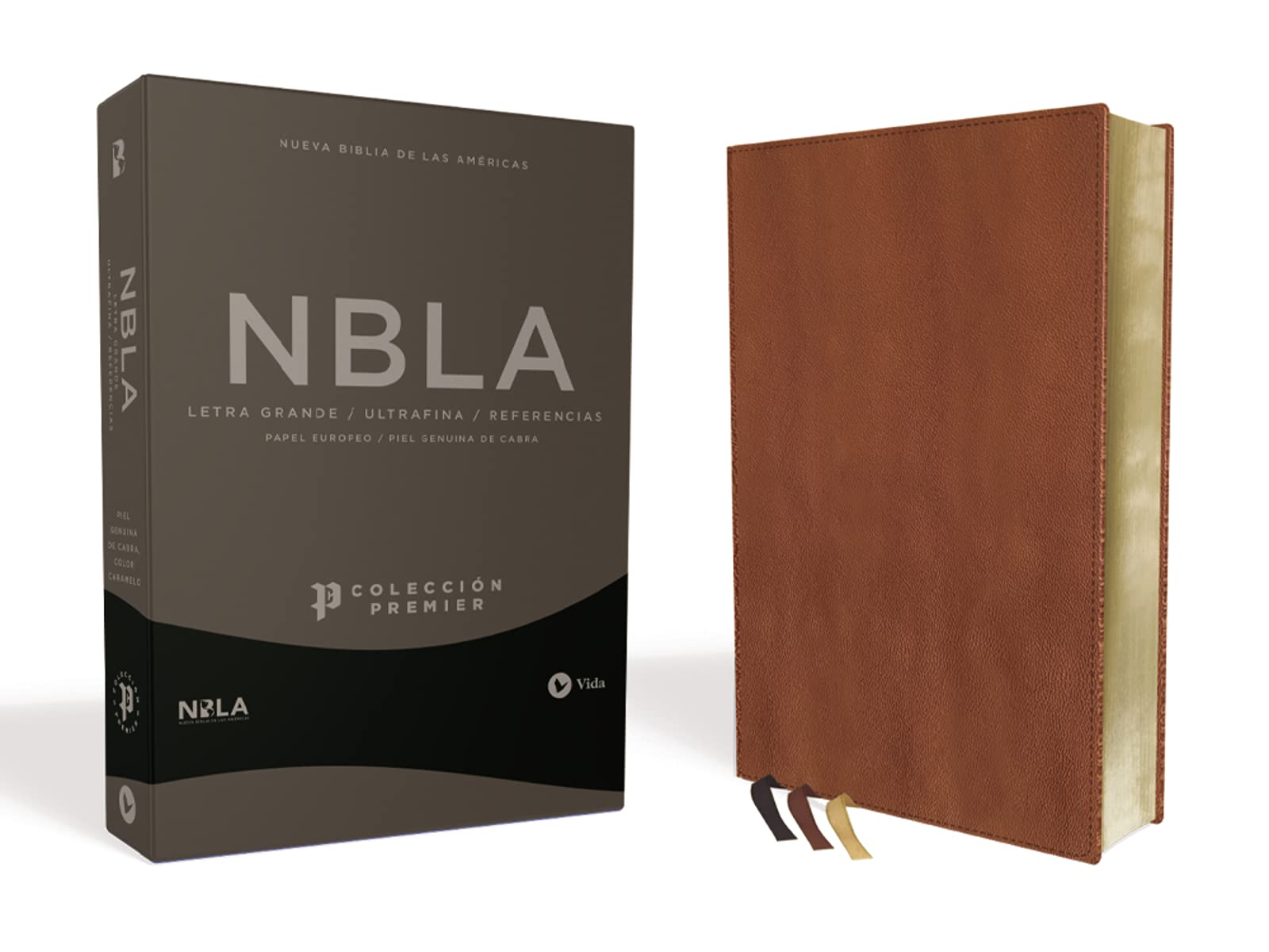 Biblia NBLA Biblia Ultrafina Letra Grande Colección Premier Caramelo