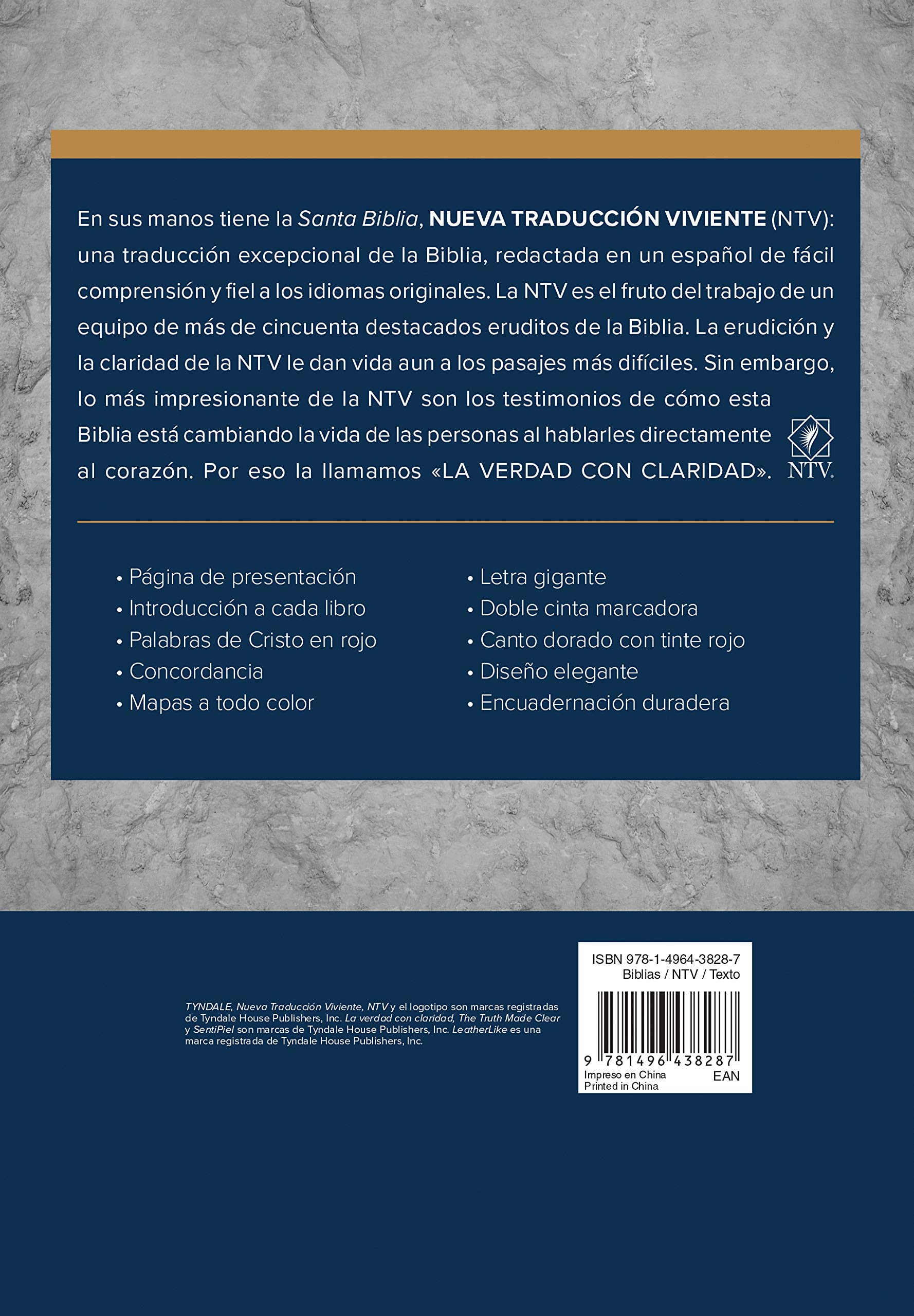 Biblia NTV Edición Clásica Azul lt gigante