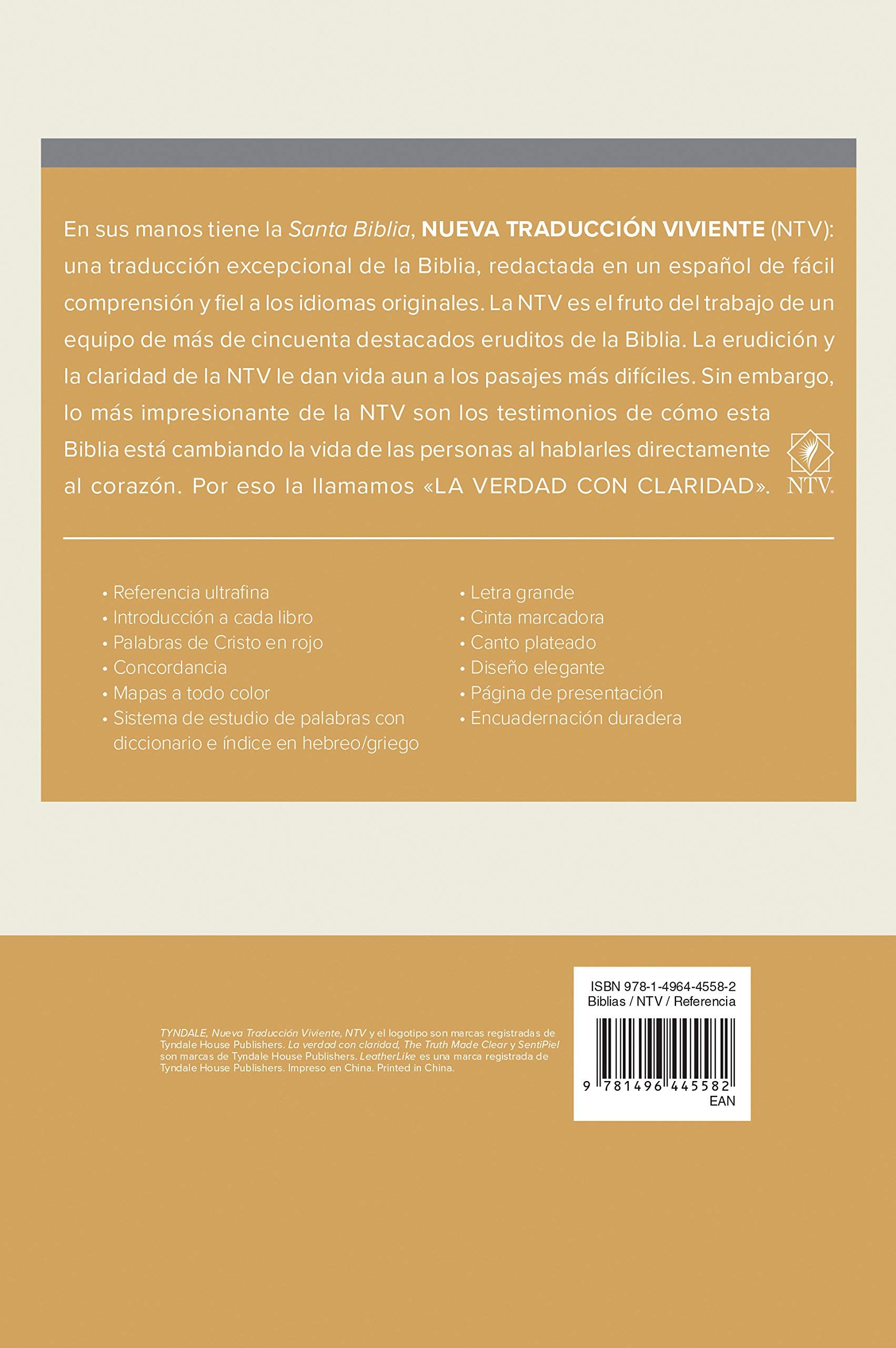 Biblia Ntv Edición De Referencia Ultrafina Letra Grande Pjr