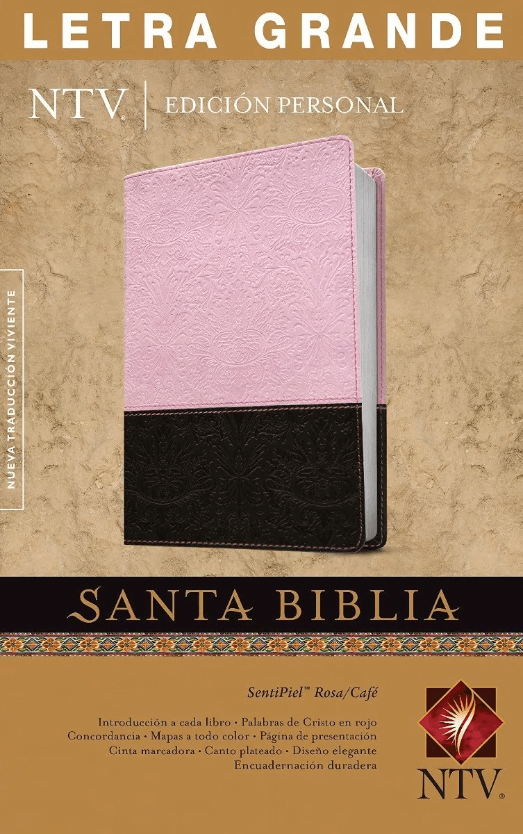 Biblia Ntv, Edición Personal, Letra Grande, Rosa Café