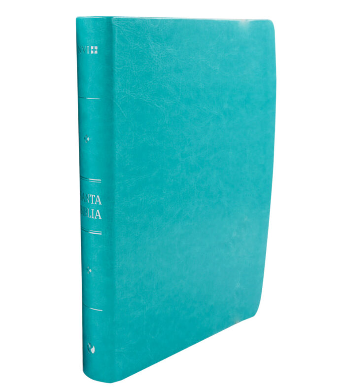 Biblia NVI aguamarina cuero italiano 13pt 080cLG