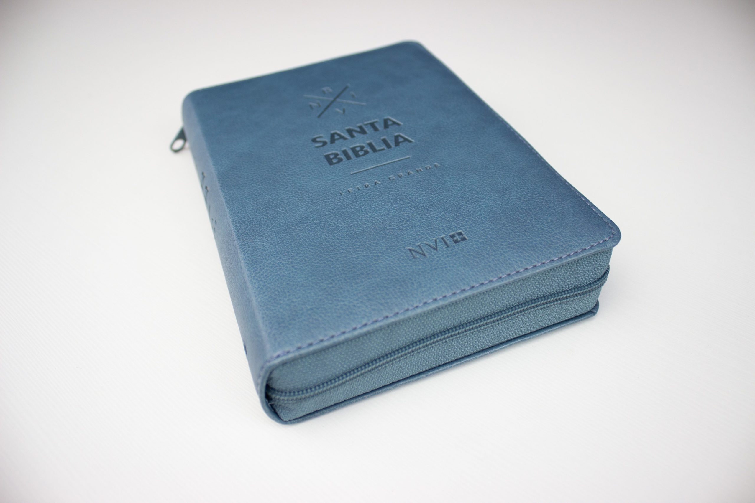 Biblia NVI Letra Grande Con Zipper Azul
