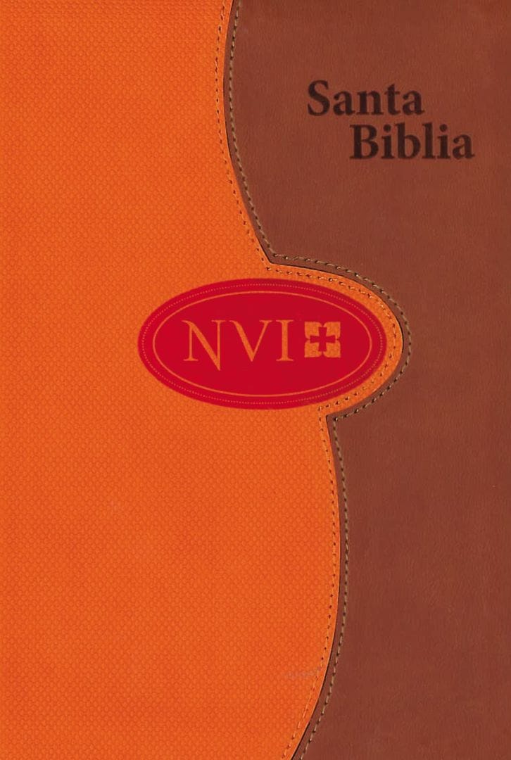 Biblia NVI Letra Grande Duotono Miel-Naranja