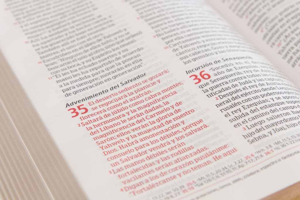 Biblia Peshitta, Caoba Duotono Símil Piel Con Índice