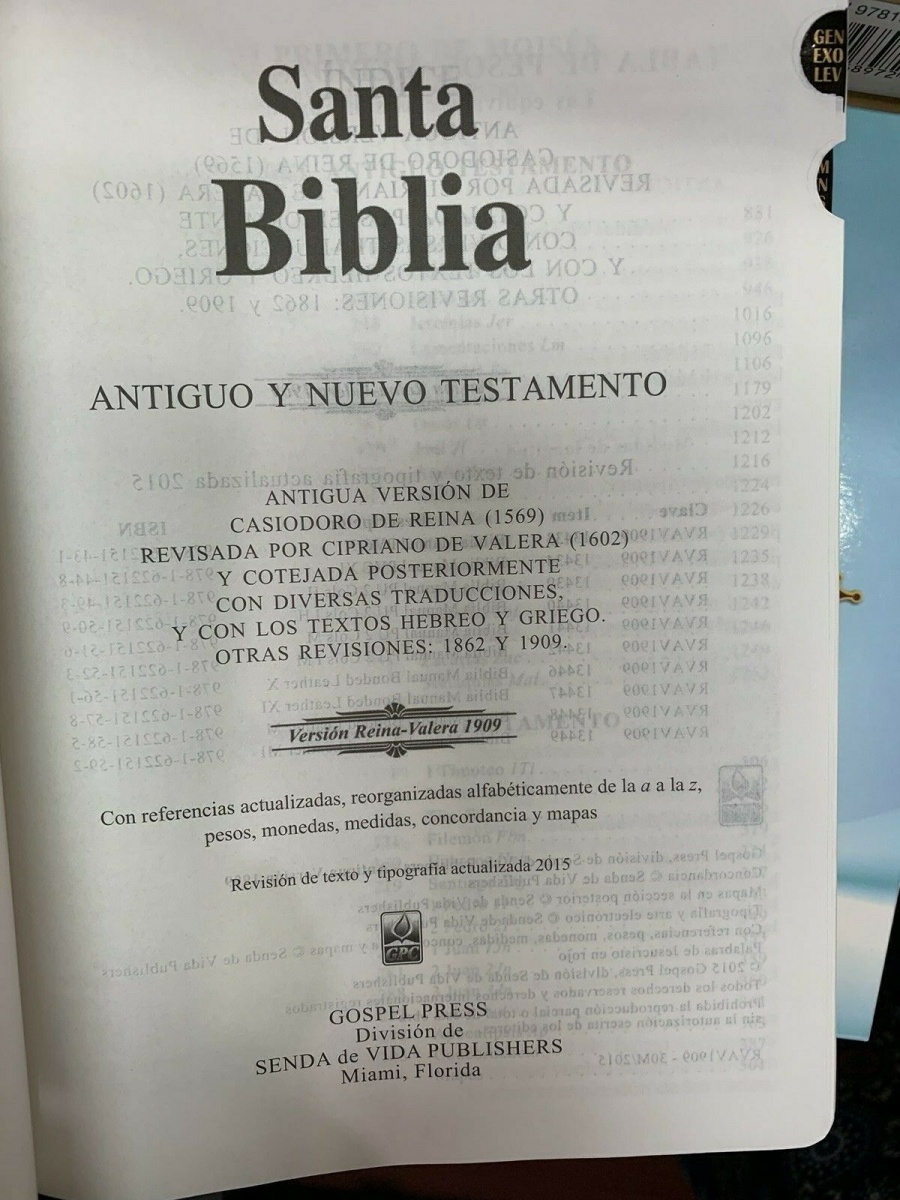 Biblia RV1909 Imit Piel Duotono rojo mostaza letra grande co