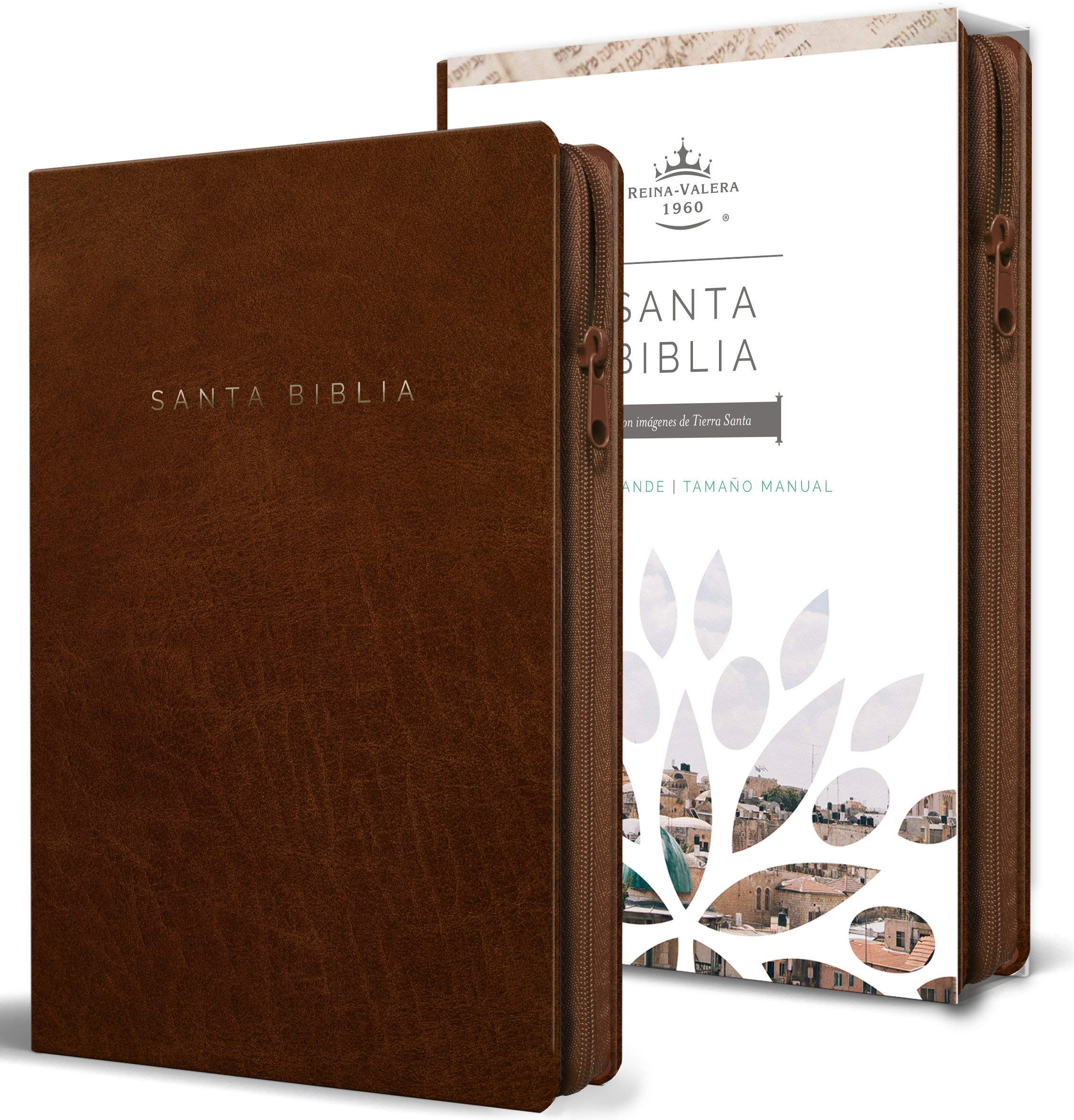 Biblia RV1960 Lt Grande Símil Piel Canela Cierre Manual