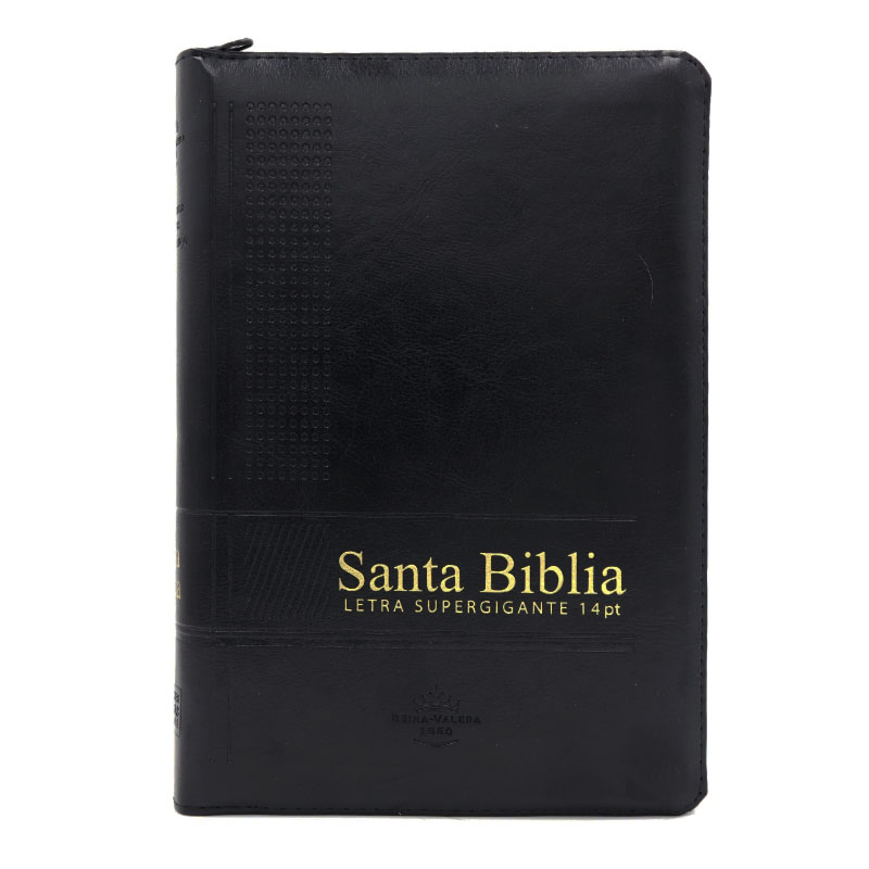 Biblia RV1960 Manual Letra gigante cierre Negro 14pt índice