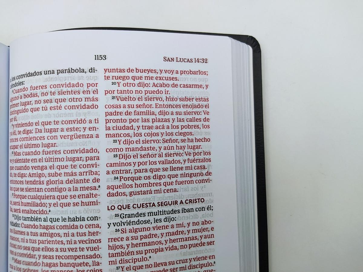 Biblia RV1960 Ultrafina Letra Grande Negro dos colores