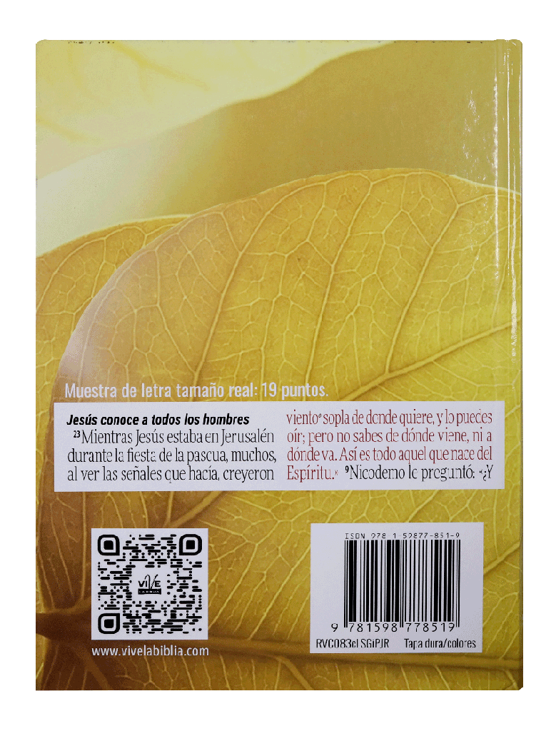 Biblia Rvc Letra Super Gigante Tapa Dura RVC083cLSGiPJR