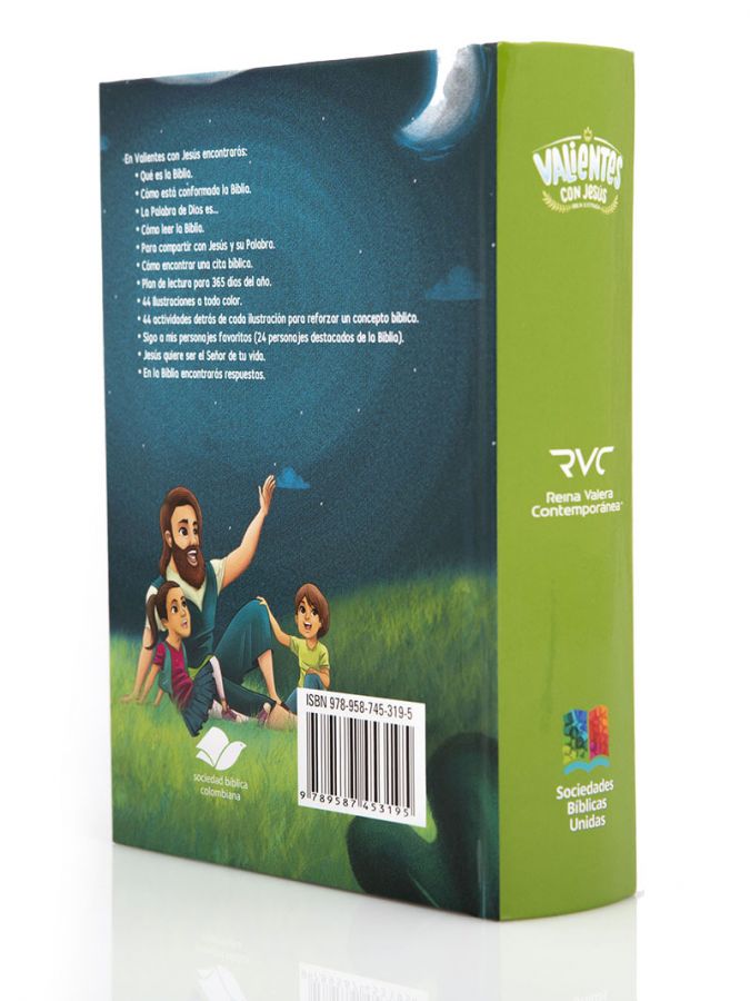 Biblia RVC023 Ilustrada Valientes con Jesús tapa dura