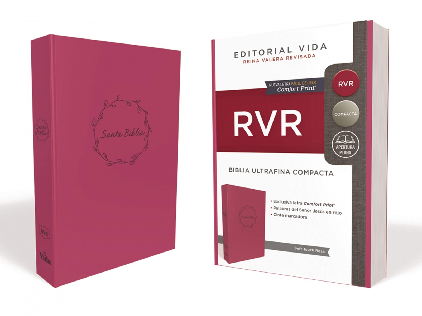 Biblia RVR Ultrafina Compacta Fucsia piel