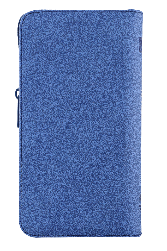 Biblia RVR1960 agenda azul oscuro canto plateado QR RVR35cZTI PJR