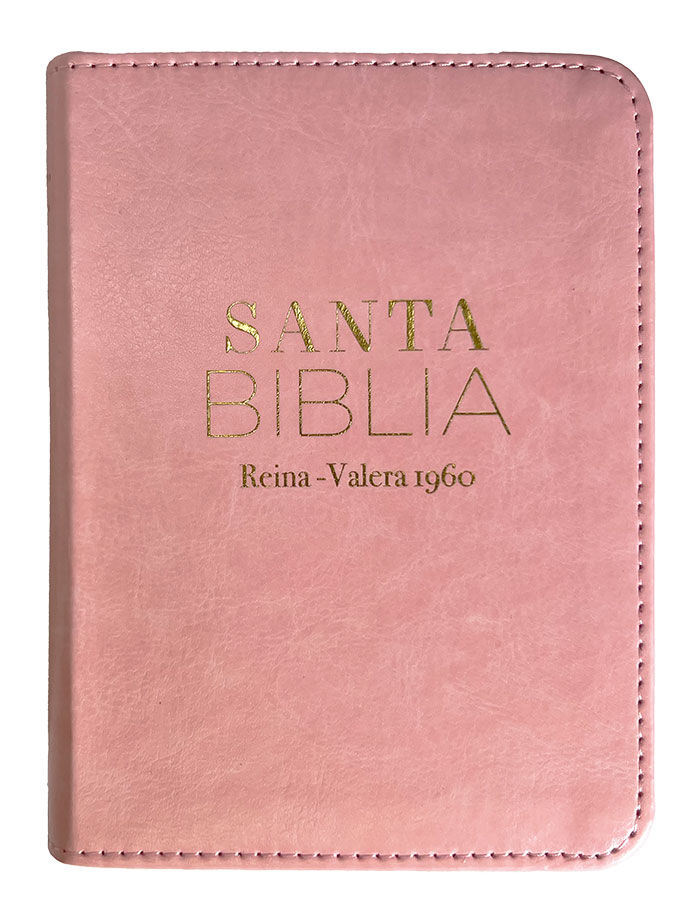 Biblia RVR1960 Bolsillo Imitación Piel Rosa