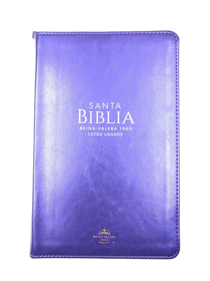 Biblia RVR1960 Clásica morada índice cierre 12.5pt 065PJR